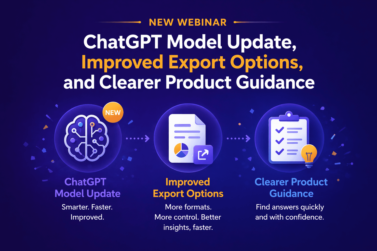 ChatGPT Model Update, Improved Export Options, and Clearer Product Guidance